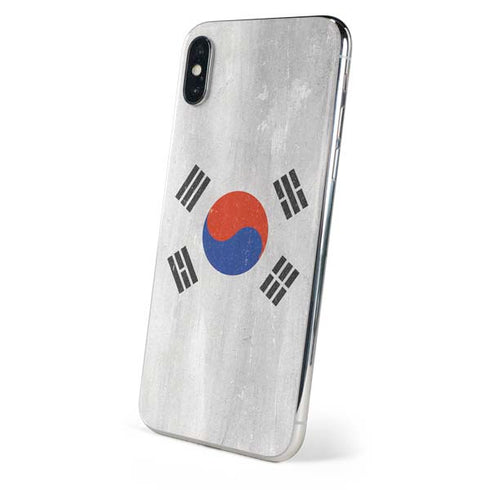 South Korean Flag Distressed iPhone X Skin